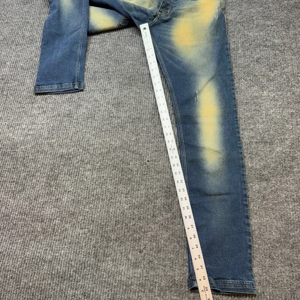 Aero Mens Size‎ 42 33x33 Dirty Wash Jeans Mud Wash Button Fly Y2K Streetwear